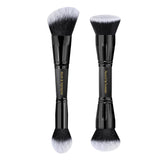 LORYP Black makeup brushes duo-end set for foundation and powder applications.