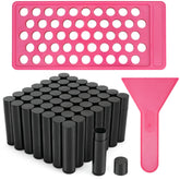 LotFancy filling-tray-setup demonstrates efficient, mess-free lip balm filling.