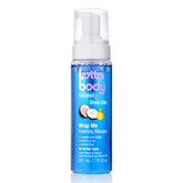 Lottabody Wrap Me mousse bottle shows anti-frizz benefits for curls