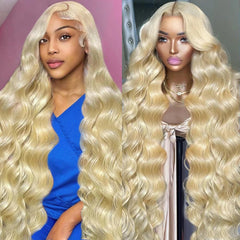 Lotulo 613 HD lace frontal wig with bleached knots for natural baby hair look.