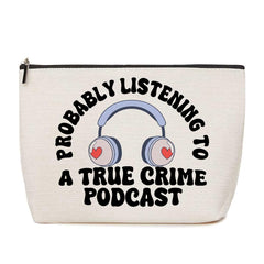 Lovdazzles funny quotes makeup bag front view for daily organization