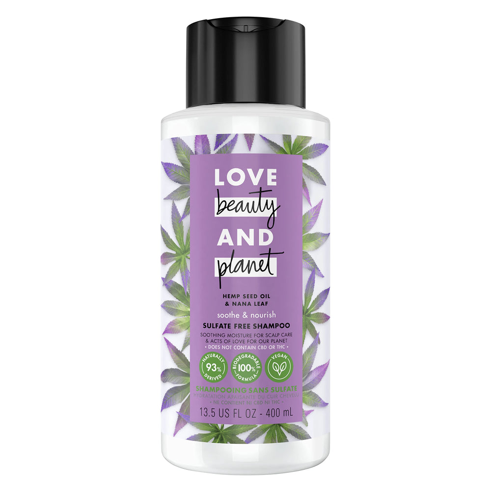 Love Beauty and Planet champú sin sulfatos para cuero cabelludo seco, cuidado suave