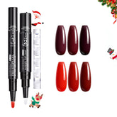 Love easy Hema Free Gel Nail Pen Set 6 piezas, rojo intenso en caja.