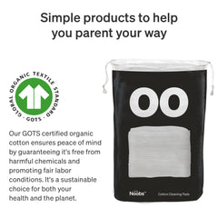 Love Noobs diaper change scene shows gentle, soft cleansing for babies.