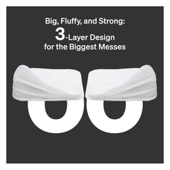 Love Noobs extra-large pads close-up highlights thick, absorbent texture.