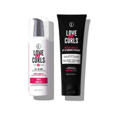 Love Ur Curls all-in-one curl cream bottle for defined, frizz-free curls.