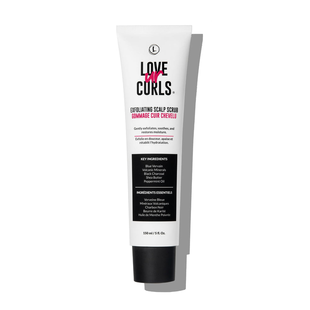 Love Ur Curls Exfoliating Scalp Scrub built-in applicator for mess-free pre-shampoo treatment