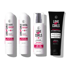 Love Ur Curls Gentle Moisturizing Shampoo in action delivering a smooth cleanse.