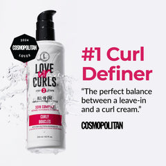 Love Ur Curls hands applying cream for easy styling and frizz-free definition.