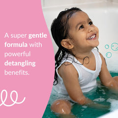 Love Ur Curls Kids fragrance-free application demonstrates easy slip for detangling