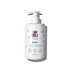 Love Ur Curls Kids Luck 2in1 shampoo bottle promotes tear-free detangling