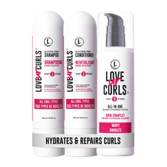 Love Ur Curls shampoo bottle showing gentle cleansing for soft, defined waves.