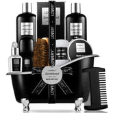 LOVERY Christmas gift set beard wash bottle for at-home grooming routine.
