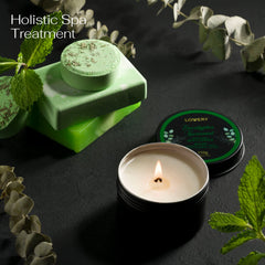 Lovery Eucalyptus Spearmint Bubble Bath offers a minty, relaxing soak.