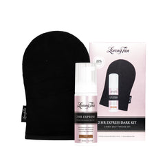 Loving Tan 2HR Express Mousse in dark travel pack for fast, natural bronze.