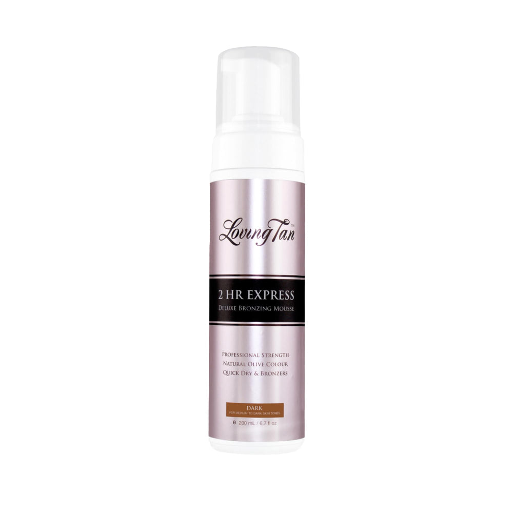 Loving Tan 2HR Express mousse pump-action for quick, even application.
