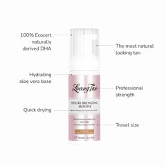 Loving Tan Deluxe Bronzing Mousse foam texture helps easy blending.