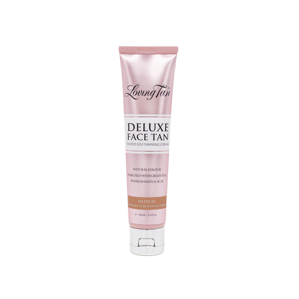 Loving Tan Deluxe Face Self Tanner application demo for precise, streak-free coverage.