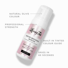 Loving Tan Deluxe mousse applied for streak-free finish during routine