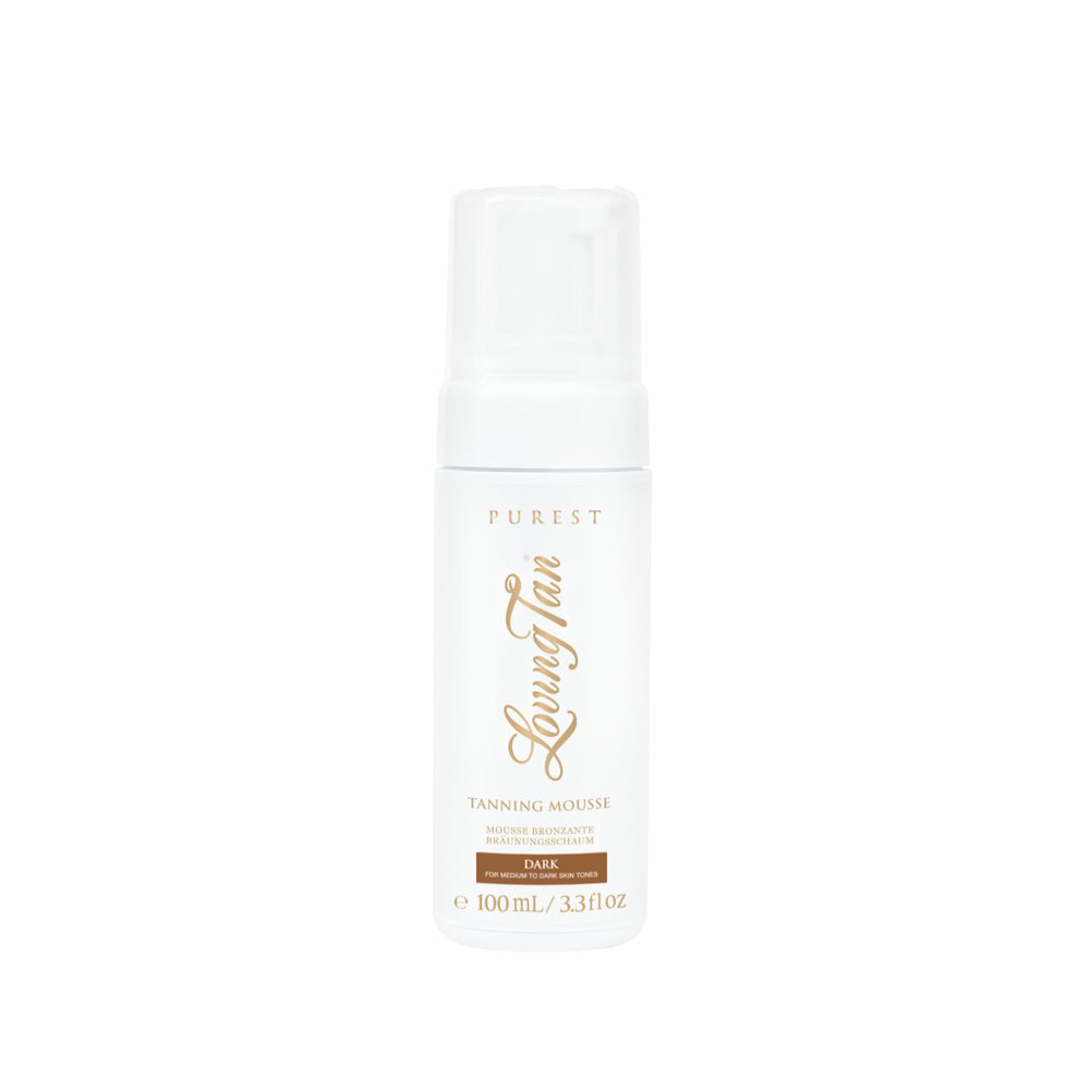 Loving Tan Purest Tanning Mousse Dark bottle for a natural, streak-free glow.