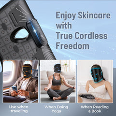 Lovsheme red light therapy face mask 320 LEDs provide full-face coverage for even light exposure.
