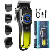 LQT Hair Clippers with LED display showing battery status for precise grooming.