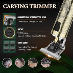 LQT hair clippers set guide combs and tool kit for versatile styling