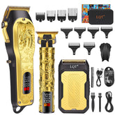 LQT professional 3-in-1 haircut set with gold LED display enables precise at-home styling.