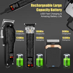 LQT accessories tray displays guide combs, cape, brushes and USB cables included