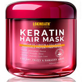 LSKINBATH Keratin Repair bottle close-up showing deep conditioning for damaged hair