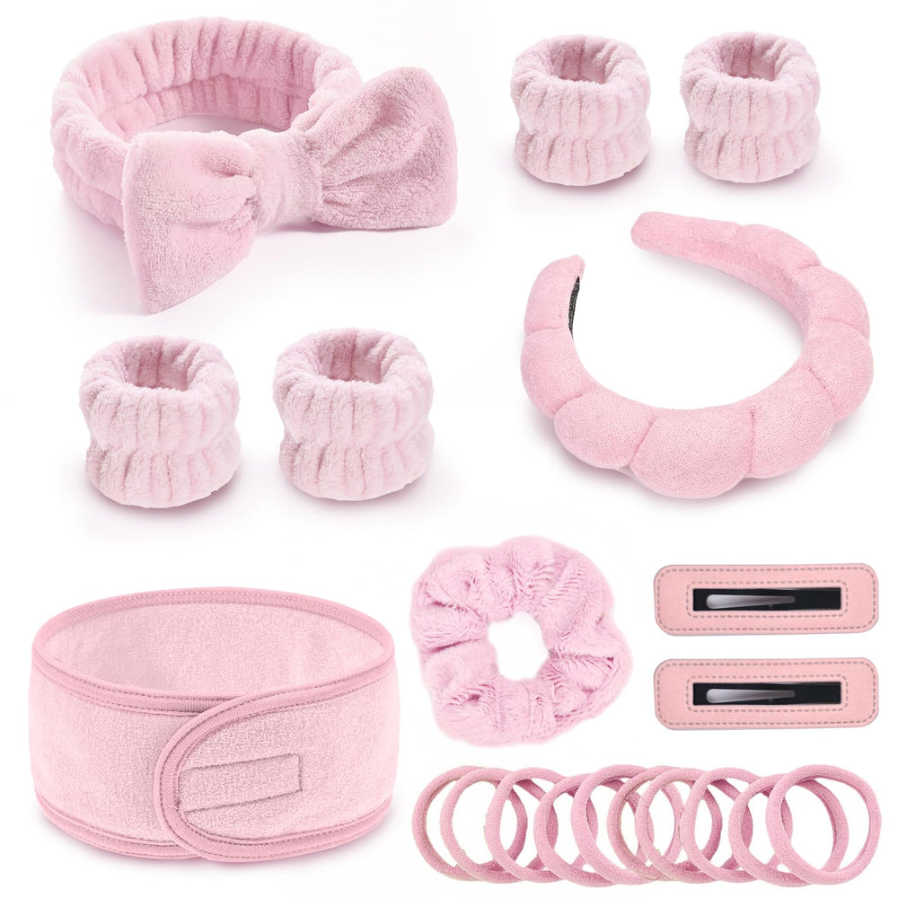 LTHYHJ Spa Gift Set bubble headband keeps hair away during cleansing and masks.