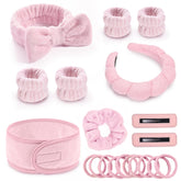 LTHYHJ Spa Gift Set bubble headband keeps hair away during cleansing and masks.