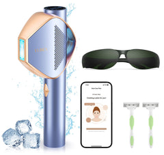LUBEX Smart IPL device front view ready for at-home hair removal sessions.