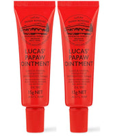 Lucas Papaw Ointment 15g tube with lip applicator for precise on-the-go moisturization.