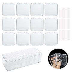 LUCKJUJU nail storage box front view in clear acrylic for easy viewing