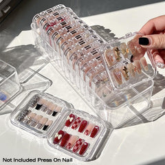 LUCKJUJU nail storage box open interior shows organized slots