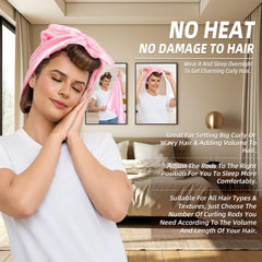 Luckybear velvet satin wrap for overnight curls pink delivers smooth, snag-free wear.