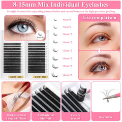 Lucomb lashes kit practice lashes for natural-looking extensions