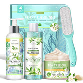 LUCOTIYA Tea Tree & Orange Foot Soak Set box for at-home spa and refreshed feet.