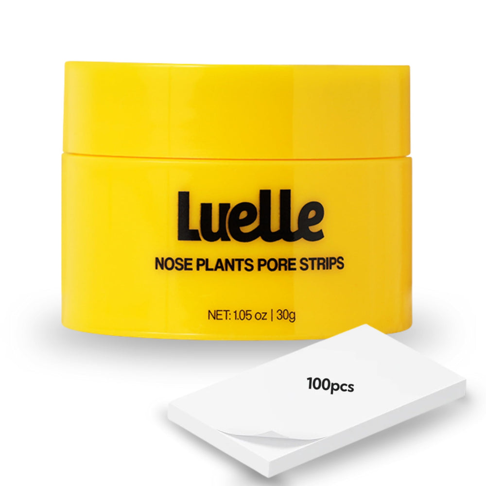 Luelle Pore Strips packaging shows 100 pieces for at-home cleansing