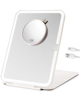 LUKYMIRO travel mirror front view with 78 LEDs for even lighting.