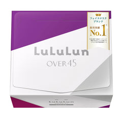 Lululun 32ea over45 mask box demonstrates daily anti-aging care for mature skin.