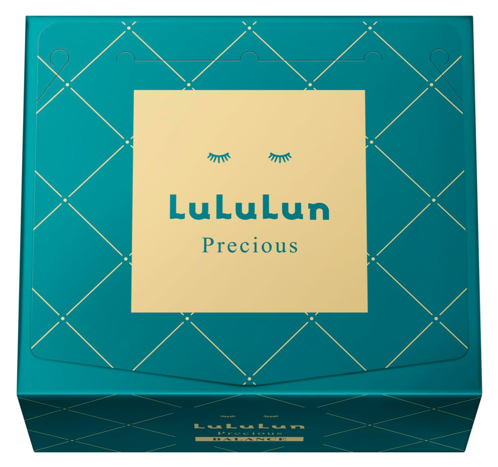 Lululun Precious Green packaging for premium daily skincare benefits.