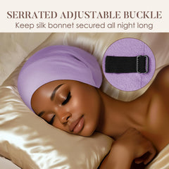 LULUSILK Silk bonnet lightweight-breathable highlights comfort and coolness for night wear.
