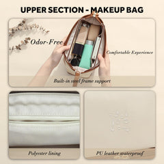 Lumayina waterproof PU leather close-up emphasizes durable, odor-free exterior.