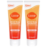 Lume Clean Tangerine invisible cream tube front view for all-day odor control