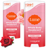 Lume Deodorant Cream Stick close-up showing compact odor-control design for everyday use.