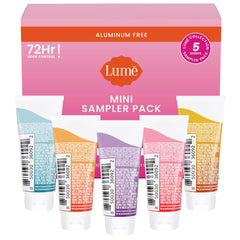 Lume Lavender Sage tube highlighting soothing floral scent and skin-friendly formula.