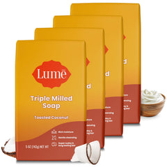 Lume triple milled bar soap close-up shows rich moisture for soft skin