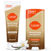 Lume Vanilla Bliss tube 3oz for long-lasting odor control on the body.